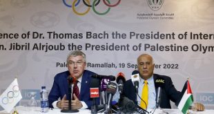رئيس اللجنة الأولمبية الدولية: ندعم مبادرة الرجوب لإقامة ملعب أولمبي بفلسطين